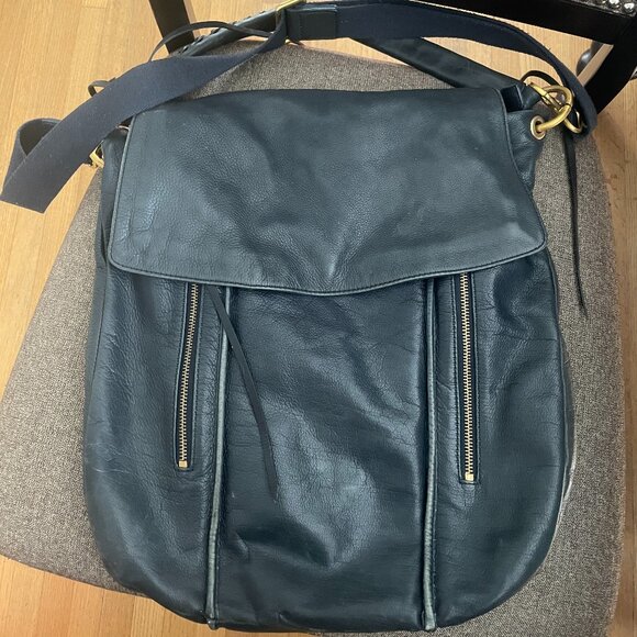 CHRISTOPHER KON HOBO SHOULDER BAG DARK BLUE COLOR - Picture 1 of 11